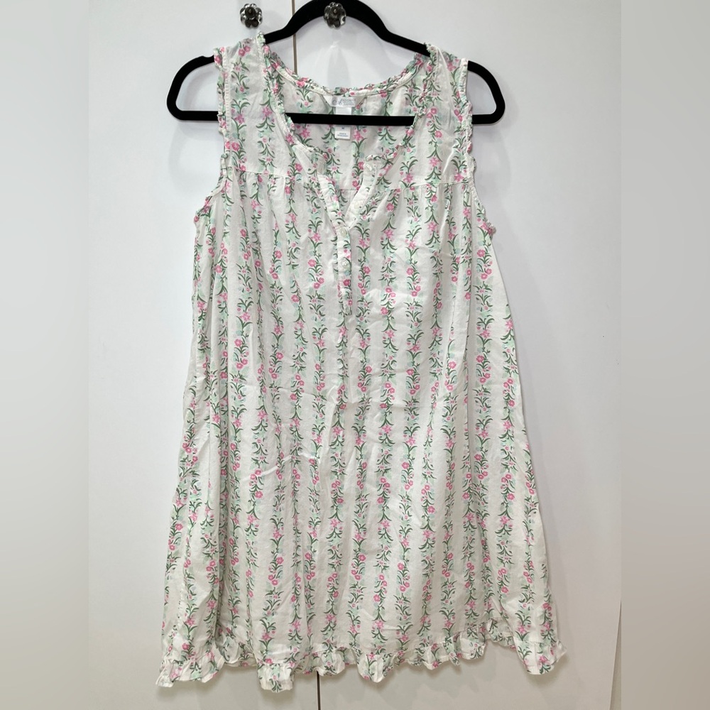 Adonna Floral Sleepwear with Pink and Green Accents